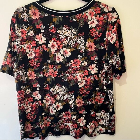 LOFT Red and Pink Fitted Blouse - Picture 6 of 8